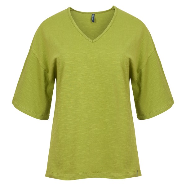 Shirt Oversized Übergrößen V Ausschnitt Hellgrün weite Armel Tranquillo XL